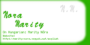 nora marity business card